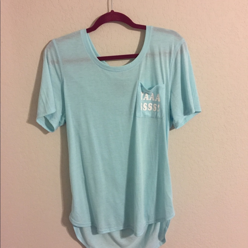 Baby Blue YAAAAS Top